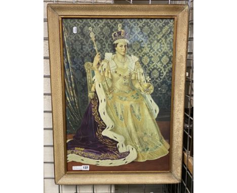 1953 LITHOGRAPH OF HM QUEEN ELIZABETH II BY ARTHUR PAN
