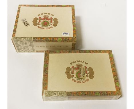 2 BOXES OF PUNCH MANUAL LUPEZ CIGARS SEALED