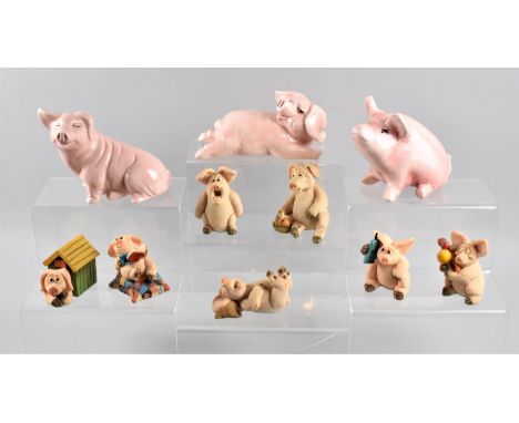A Collection of Ceramic Pig Ornaments 