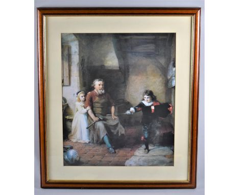 A Framed Print, "The First Thrust" After O'Neill, 40x48cm 