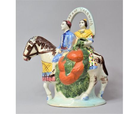 A Spanish Novelty Ceramic Decanter, "Recuerdo De Valencia" (Memory Of Valencia), 30cm high 
