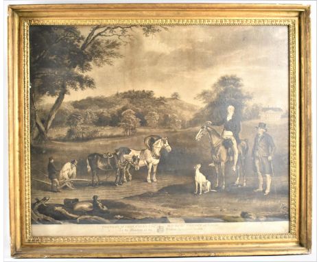 A 19th Century Gilt Framed Engraving, "Portrait of John Cotes Esq, MP for the County of Salop to the Members of the Shiffnal 