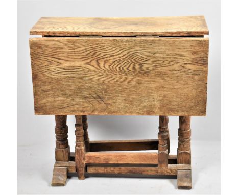A Small Drop Leaf Gate Legged Coffee Table, Some Water Damage, 50cm wide 