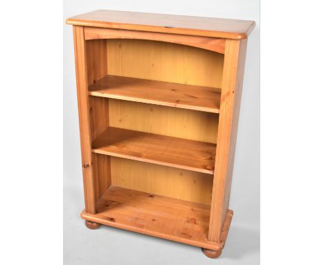 A Pine Two Shelf Open Bookcase, 66cm wide 