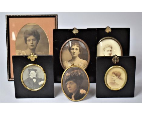 A Collection of Various Photographic and Printed Portrait Miniatures 