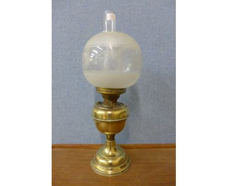 A Victorian style oil lamp