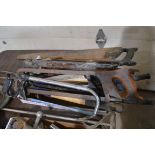 FLAT OF VARIOUS HAND SAWS