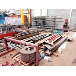 Quantity steel stock to floor and stock rack (viewing recommended)