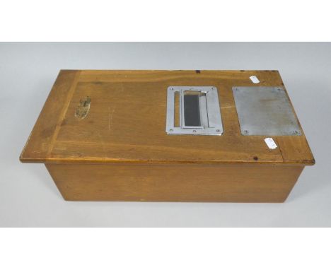 A Vintage Oak Cash Register, 50cm Long 