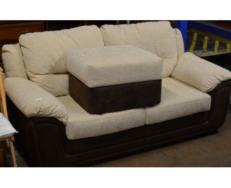 MODERN 2 SEATER BED SETTEE WITH MATCHING FOOT STOOL     