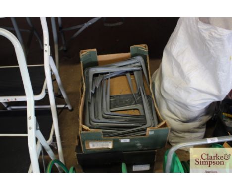 Three boxes of angle shelf brackets