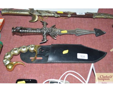 A display knife in scabbard