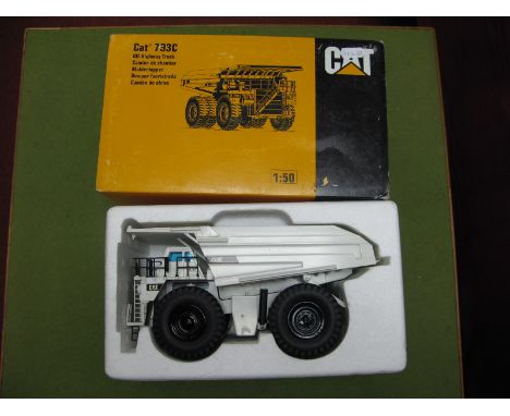 A NZG Modelle 1:50th Scale Diecast Model #403 Cat 793C off Highway Truck, boxed.