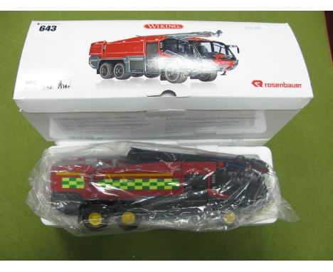 A Wiking 1:43rd Scale Diecast Model #043049 Rosenbauer Panther  Airport Fire Extinguishing Vehicle, boxed.