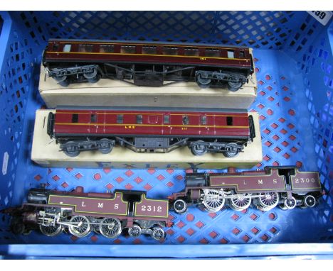 Two "OO"/4mm Scale 2-6-4 LMS Tank Locomotives, both based on Hornby but modified plus two "OO" Exley coaches, one LMS corrido