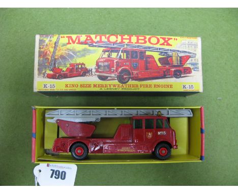 Matchbox King Size No. K-15 -'Merry Weather Fire Engine, overall very good, boxed.