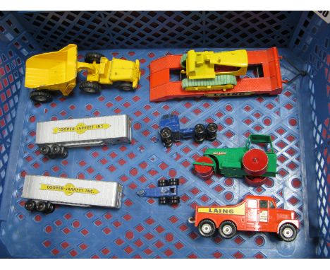 A Small Quantity of Original Matchbox Kingsize and Similar, including No. 8 Scammell Tractor and load, all playworn/good.