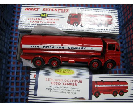 Two Atlas Editions Boxed Dinky Super Toys,No 943 Esso Leyland octupus tankers.