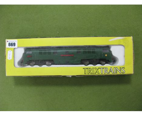 Trix OO Gauge/4mm Ref 1165 (Two Rail) Class 52 'Western' Diesel Hydraulic Co-Co Locomotive, BR green, 'Western Crusader' R/No