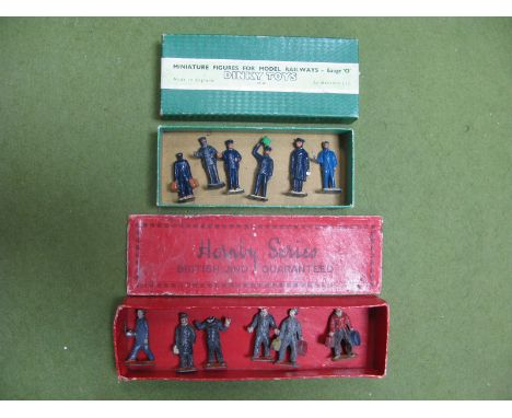 Two Sets of 'Meccano' Model Railway Figures, Dinky No 1 station staff, six figures (one duplicated), boxed, condition good, b