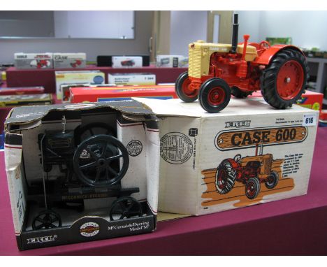 Two Ertl Diecast Models, comprising of #4351 1-16th McCormick Deering Model 'M', #289 1-16th scale Case 600 Tractor, both box