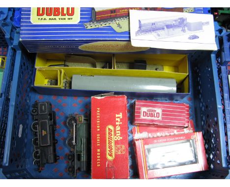 Four Items "OO" Gauge/4mm Locomotives and Rolling Stock, Hornby Dublo Three Rail Ref. EDL17 0-6-2 Tank Locomotive, BR black, 