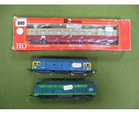 Three "HO/OO" Gauge Diesel Locomotives, Lima Class 33 Bo-Bo, BR blue R/No. D6524 - Roco Class 46 Bo-Bo R/No. PKP  SU47-009 (P