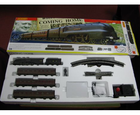 Hornby "OO" Gauge/4mm Ref R1060 "Coronation Class" 4-6-2 Steam Locomotive and Tender "City of Lancaster" Train Set, LMS black