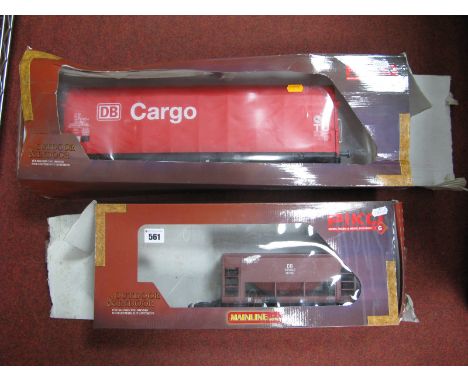 Two Piko "G" Gauge Eight Wheel items Rolling Stock, German DB Railways - Ref. 37800 "Hopper" and Ref. 37700 Cargo Tarpaulin W