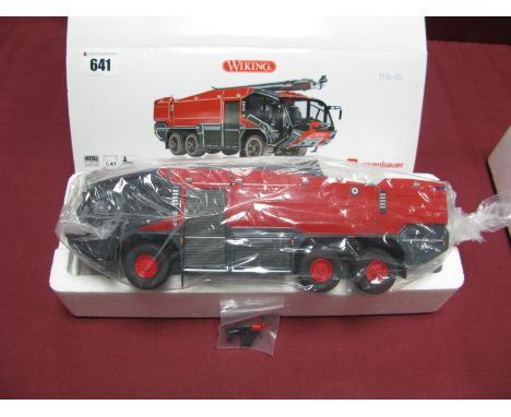 A Wiking 1:43rd Scale diecast Model #043049 Rosenbauer Panther Airport Fire Extinguishing Vehicle, boxed.