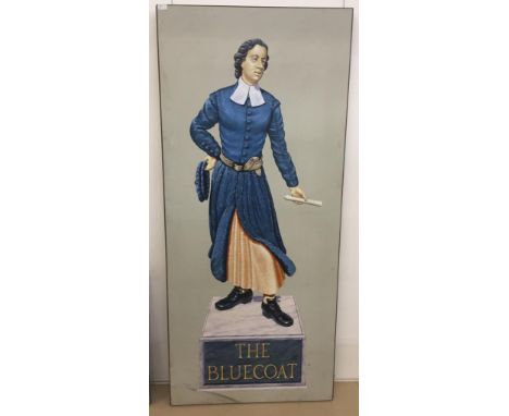 'The Bluecoat', large full length portrait study on panel 