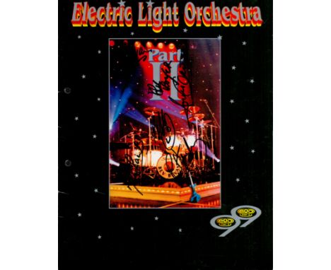 Electric Light Orchestra Part Ii Concert Programme Signed To The Cover Bev Bevan, Mik Kaminski, Louis Clark, Kelly Groucutt, 
