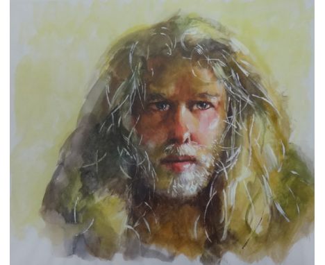 Robert Lenkiewicz (1941-2002), print 'Self Portrait', 29cm x 33cm.