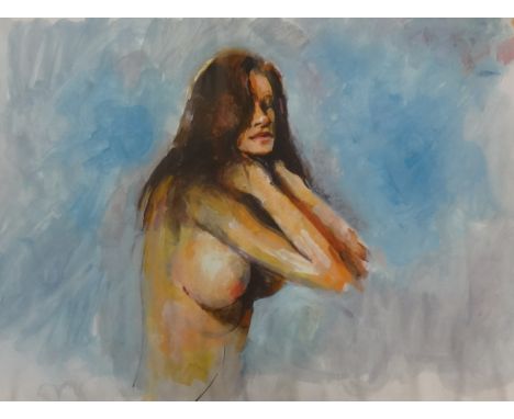 Robert Lenkiewicz (1941-2002), print 'Girl with Red Hair', 29cm x 40cm.