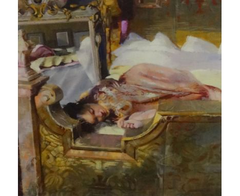 Robert Lenkiewicz (1941-2002), print facsimile signature 'Anna on the bed P/P', unframed., 40cm x 40cm