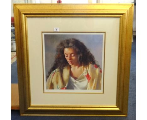 Robert Lenkiewicz (1941-2002), 'Study Anna' signed limited edition print No.449/750, 40cm x 39cm