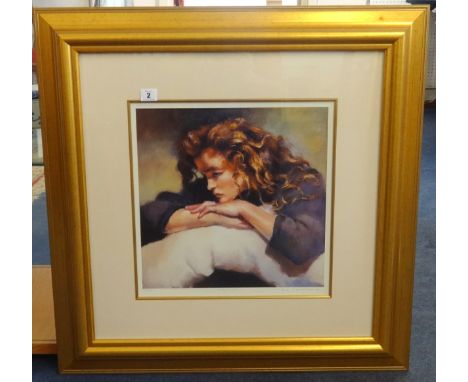 Robert Lenkiewicz (1941-2002), 'Study of Lisa' signed limited edition print No.504/750., 40cm x 39cm