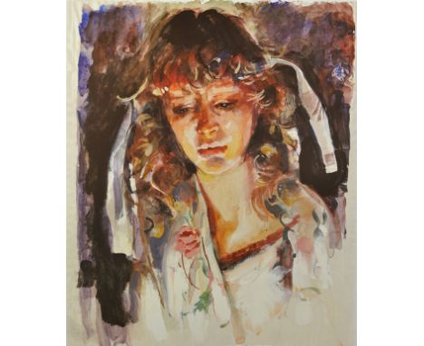 Robert Lenkiewicz (1941-2002), 'Study of Mary', signed limited edition print. No.284/350, unframed.