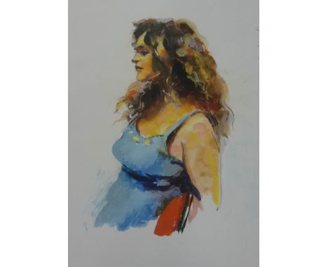 Robert Lenkiewicz (1941-2002), print 'Lisa Stokes', 27cm x 23cm.
