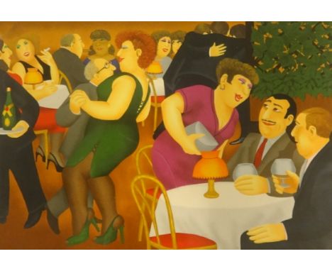 Beryl Cook, 'Manipulators', signed limited edition silkscreen print, 43cm x 59cm