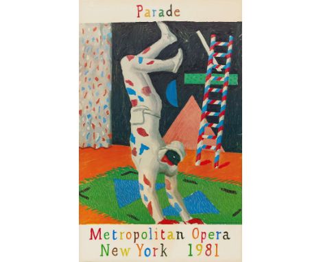  AFTER DAVID HOCKNEY (b.1937) PARADE, METROPOLITAN OPERA, NEW YORK, 1981 offset lithographic poster, 1981, conditon A-; not b
