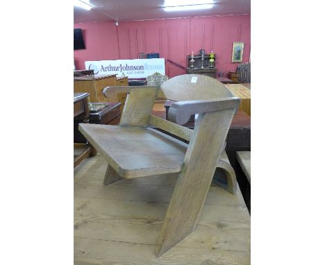 An Art Deco oak child's chair