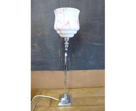 An Art Deco style chrome table lamp