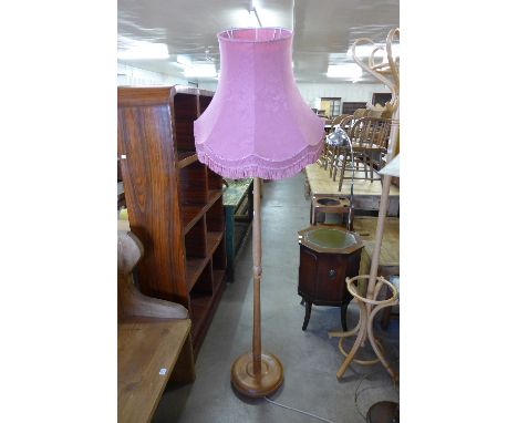 A beech standard lamp
