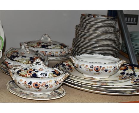 A GROUP OF LOSOL WARE 'TOKIO' PATTERN DINNERWARE, each piece decorated with poppies and picked out in red, green and cobalt, 