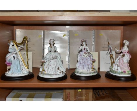 FOUR BOXED ROYAL WORCESTER LIMITED EDITION 'GRACEFUL ARTS' FIGURINES, comprising a limited edition 'Painting' figure 15/2500 