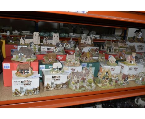 THIRTY SIX LILLIPUT LANE SCULPTURES FROM THE NORTH AND MIDLANDS COLLECTIONS, mostly boxed, some deeds, to include Secret Gard