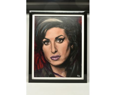 PETE HUMPHREYS (BRITISH CONTEMPORARY) 'AMY',  a portrait of singer Amy Winehouse, signed bottom right, oil on canvas, approxi