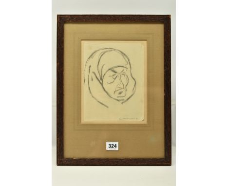 HENRI GAUDIER-BREZSKA (1891-1915) STUDY OF A HEAD, a portrait sketch of the head of an elderly women, signed and dated (19)12