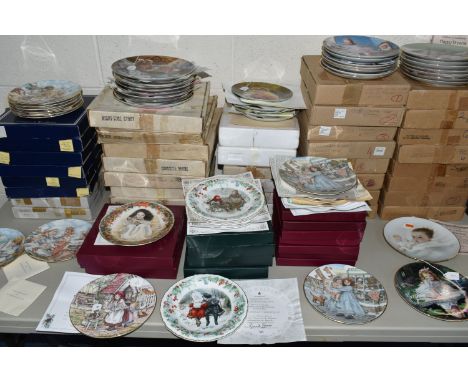 FIFTY ONE CHILD THEMED COLLECTORS PLATES, comprising seven Royal Worcester 'NSPCC' Christmas plates, eight Royal Worcester 'S